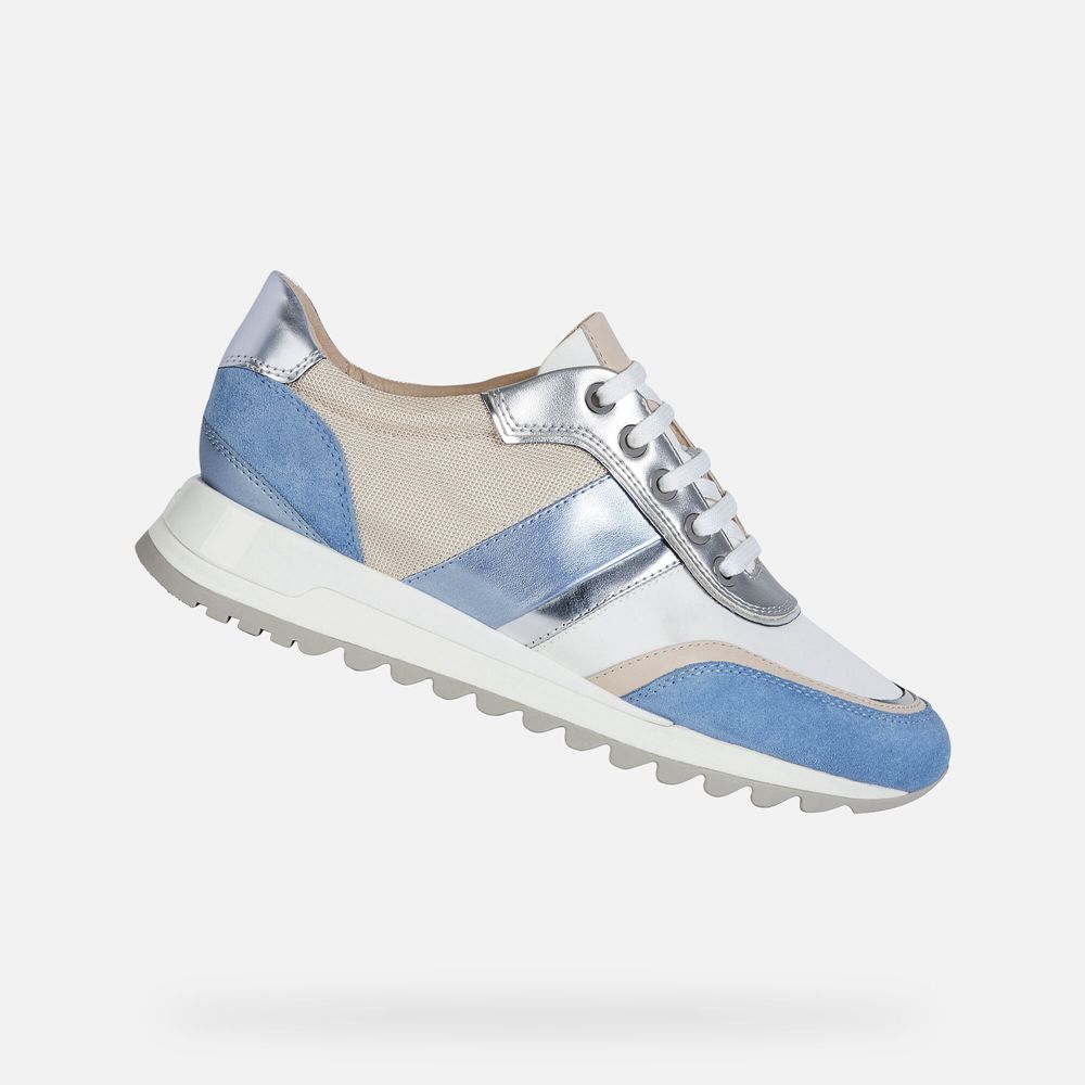 Geox Sneakers Blue/White Tabelya - Geox Womens Shoes - VQESCN967